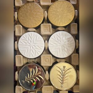 Set of 6 Decorative Glass Jars with Holiday Lids